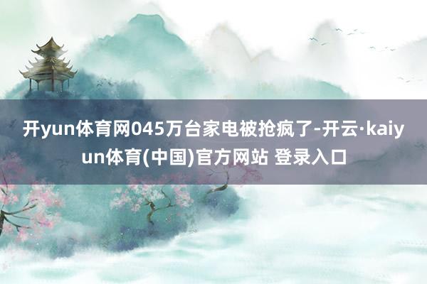开yun体育网045万台家电被抢疯了-开云·kaiyun体育(中国)官方网站 登录入口