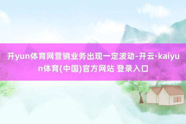 开yun体育网营销业务出现一定波动-开云·kaiyun体育(中国)官方网站 登录入口